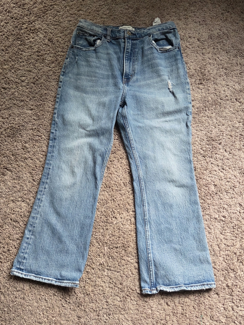 Abercrombie & Fitch Jeans Womens Sz 28 / 6s The Kick Flare Ultra High Rise Blue
